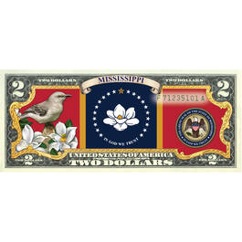 State Bird and Flower Enhanced $2 Bill Collection 11346 0018 a Mississippi