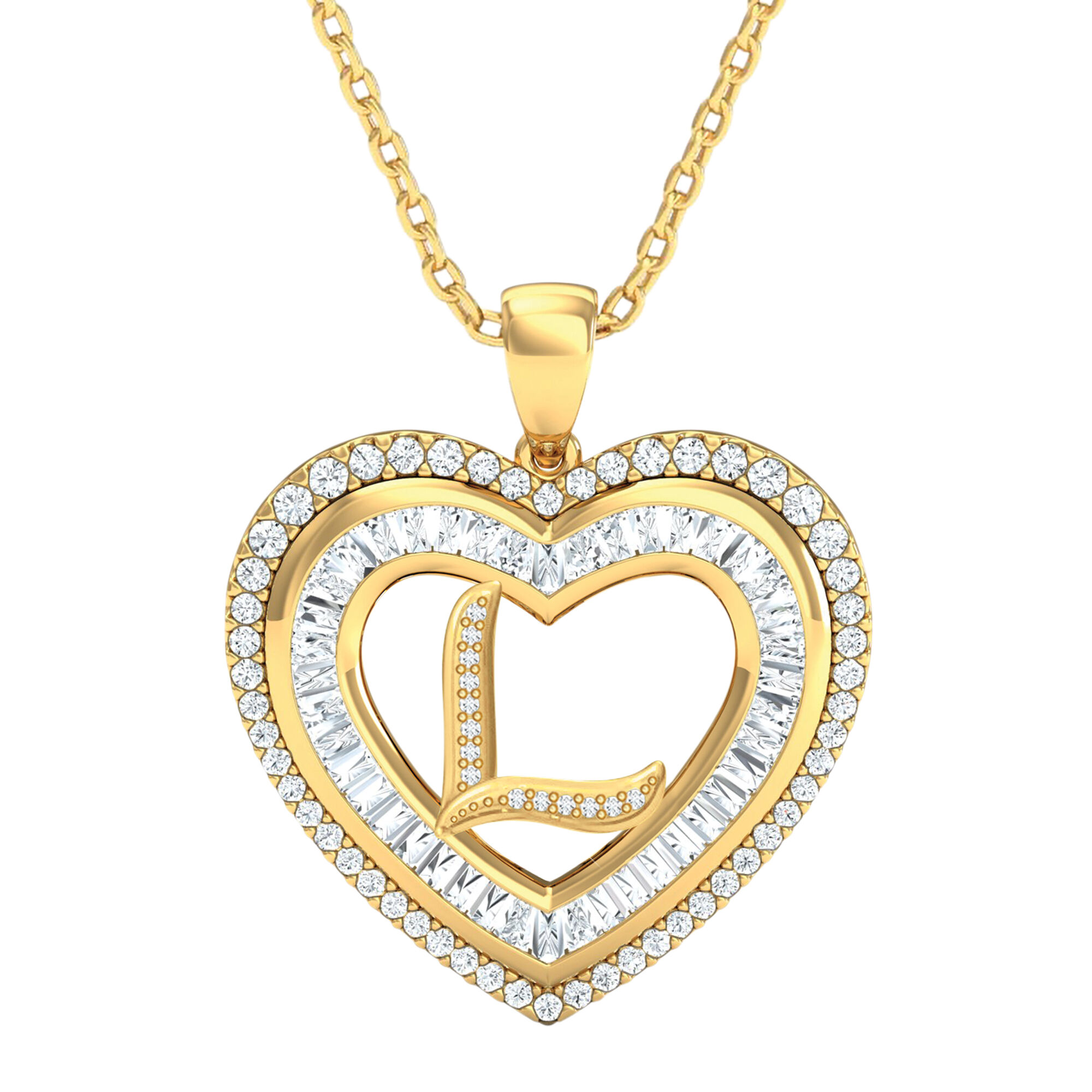 Initial Heart Pendant 10383 0014 l pendant
