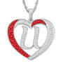Personalized Diamond Initial Heart Pendant 10926 0018 u initial U