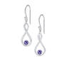 Birthstone and Diamond Earrings 5200 0056 b february