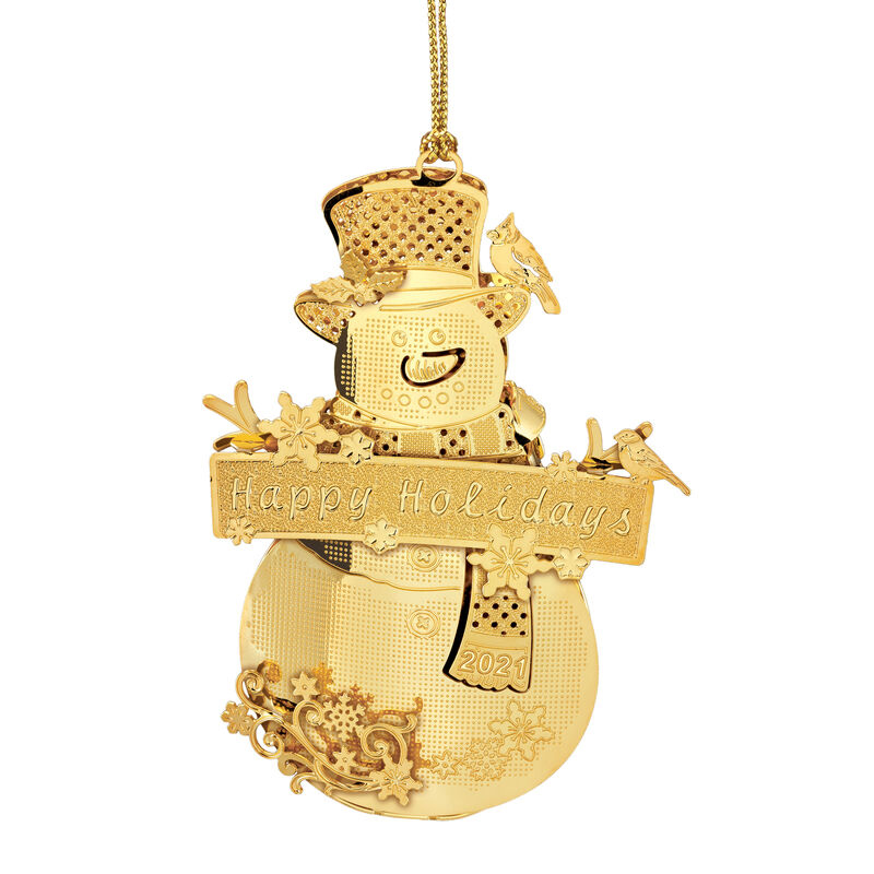 Danbury Mint 2021 Indiana Hoosiers Christmas Ornament 2021 The 2021 Gold Christmas Ornament Collection