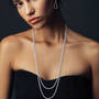 Silvery Symphony Necklace Trio & Earrings, Silver Symphony Necklace Trio with Matching Earrings 12217 0012 m model