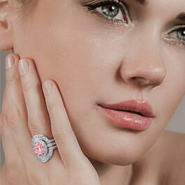 Blushing Beauty Trio Ring Set 11576 0019 m model
