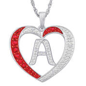 Personalized Diamond Initial Heart Pendant 10926 0018 a main