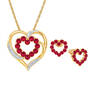 Hearts Afire Diamond Necklace with FREE Matching Earrings 10810 0017 a main