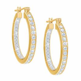 Birthstone Diamond Hoop Earrings 9692 013 7 4
