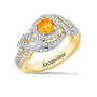 Personalized Genuine Birthstone Swirl Ring, Personalized Genuine Birthstone Swirl Ring 10904 0014 k november