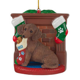 2021 Dog DachsRed Ornament 6428 0456 a main