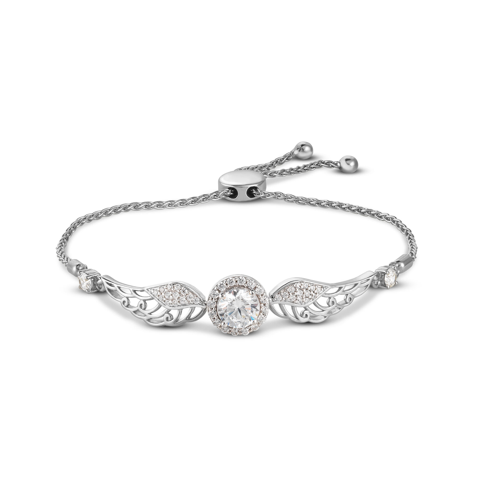 FREE US SHIPPING | Angel Wing Bracelets for Women Sterling Silver Cubic  Zirconia Moonstone Adjust… | Winged bracelet, Sterling silver bracelets, Angel  wing bracelet