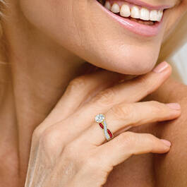 Birthstone Swirl Deluxe Comfort Ring 12031 0016 n model