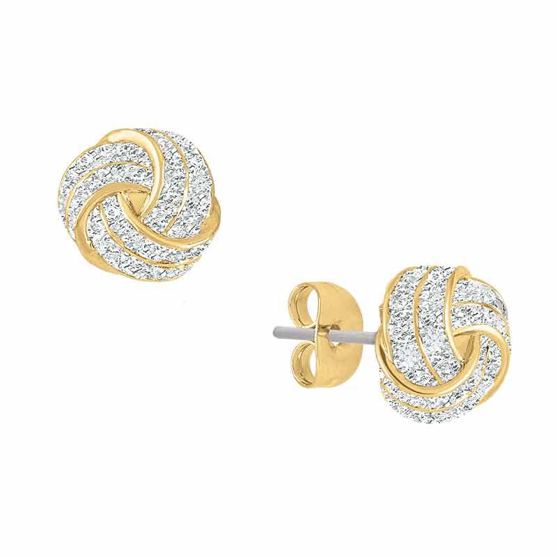 Diamond Love Knot Earrings 2113 007 5 1