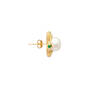 Pearl Simulated Emerald Jewelry Set 11142 1376 c earringside
