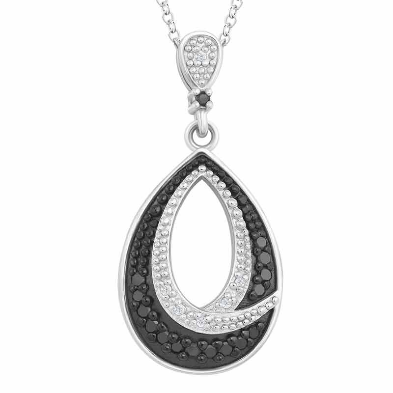 Waves of Wonder Black  White Diamond Earrings 2373 001 3 3
