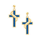 Birthstone Cross Earrings 5657 0021 i september