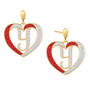 Diamond Initial Heart Earrings 2300 0094 y initial