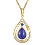 Genuine Birthstone Lapis Diamond Pendant 11260 0010 i september