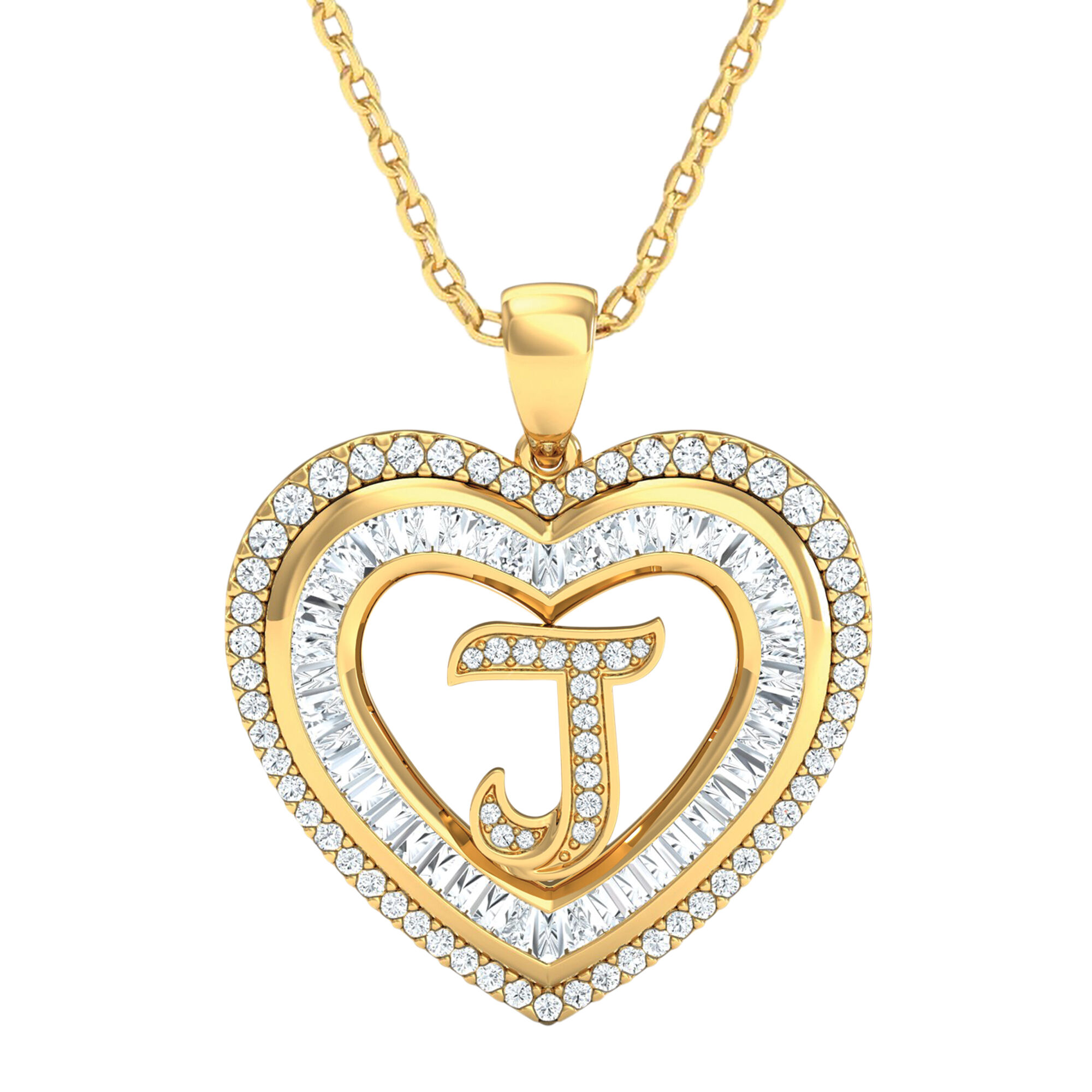 Initial Heart Pendant 10383 0014 j pendant