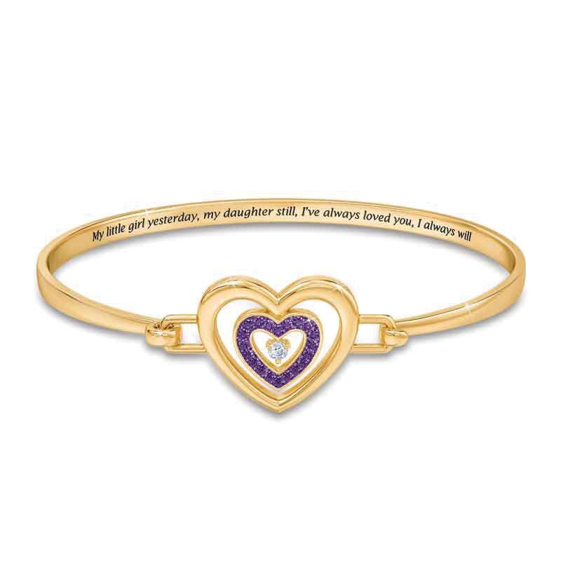Daughter Birthstone and Diamond Bangle 1821 0021 a 2 february
