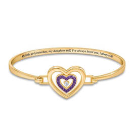 Daughter Birthstone and Diamond Bangle 1821 0021 a 2 february