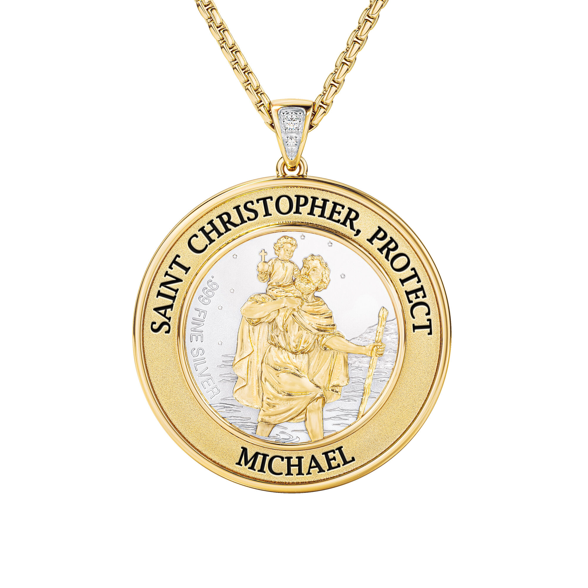 Personalized st christopher necklace online