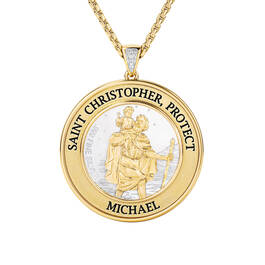 Personalized St Christopher Diamond Pendant 11234 0013 a main