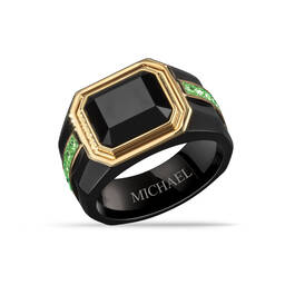 Personalized Birthstone Onyx Ring 12295 0017 h august