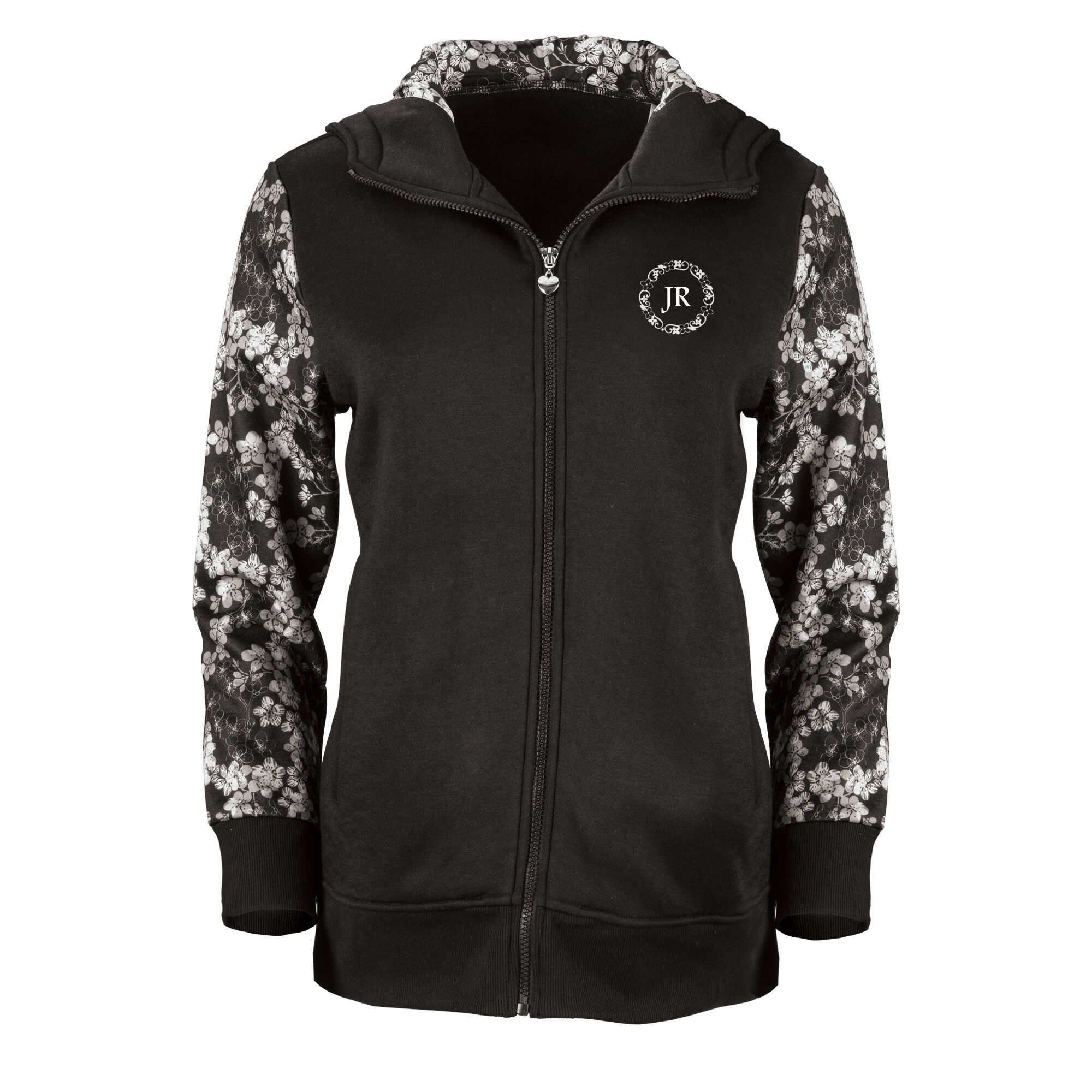 Monogram Fleece Jacket Full Zip up Hoodie for Women Gift 