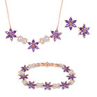 Violets in the Snow Jewelry Set 2920 0052 a main