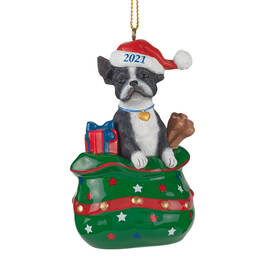 2021 Dog BostonTerr Ornament 6428 0381 a main