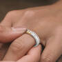 The Diamonisse "Silver & Gold" Eternity Ring, Diamonisse Silver Gold Eternity Ring 11777 0016 e hand