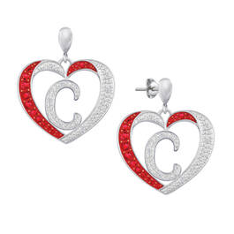 Diamond Initial Heart Earrings 10926 0026 c initial c