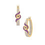 Birthstone Beauty Initial Swirl Hoops 10722 0014 a main