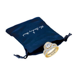 Personalized Forever Diamond Anniversary Ring Set 11161 0010 g gift pouch