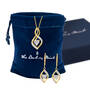 Love Spiral Diamond Pendant Earrings 10946 0014 g gift pouch