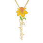 Personalized Birth Month Flower Pendant 11904 0012 c march