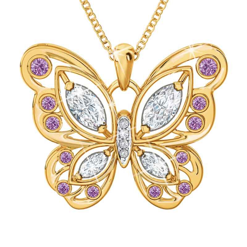 The Birthstone Butterfly Diamond Pendant 2030 001 8 6