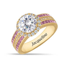 Personalized Birthstone Diamonisse Halo Ring 11317 0013 j october