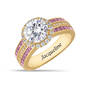 Personalized Birthstone & Diamonisse Halo Ring, Personalized Birthstone Diamonisse Halo Ring 11317 0013 j october