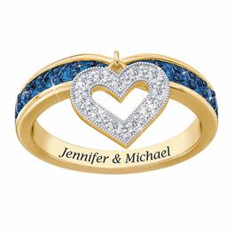 My Love Birthstone  Diamond Charm Ring 2145 001 0 14