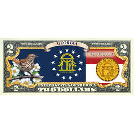 State Bird and Flower Enhanced $2 Bill Collection 11346 0018 a Georgia