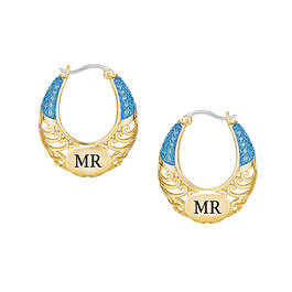 Birthstone Initial Hoops 11897 0011 l december