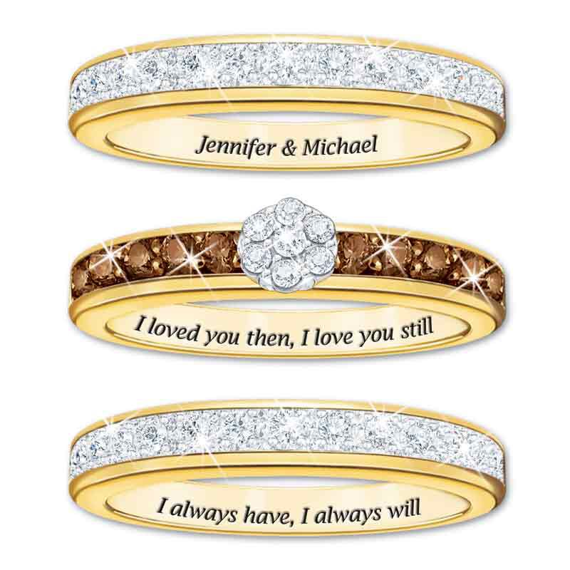 I Love You Always Personalized Diamond Ring Set