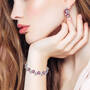 Delicate Blooms Crystal Bracelet with FREE Matching Earrings, Delicate Blooms Crystal Bracelet 12309 0011 m model