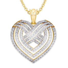 Golden Kiss Heart Pendant 10684 0028 a main