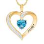 Personalized Birthstone Heart Pendant 5447 001 8 12