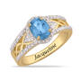 Personalized Birthstone & Diamond Harmony Ring, Birthstone & Diamond Harmony Ring 12354 0015 c march