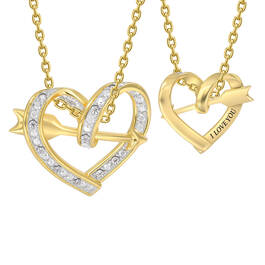 Arrow of Love Diamond Heart Pendant 10072 0010 a main