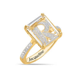 Clearly Beautiful Diamond Initial Ring 11351 0010 l intial