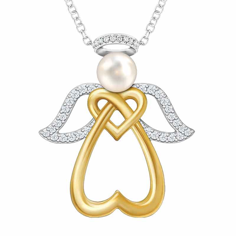 A Guardian Angel for My Granddaughter Pearl Pendant
