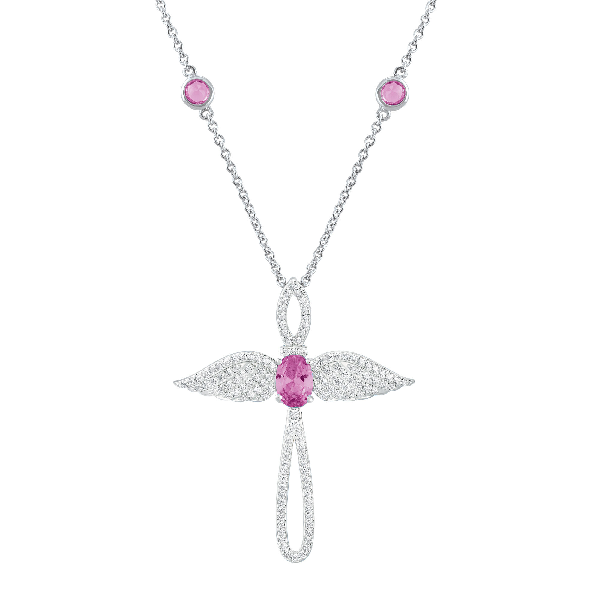 Touched by an Angel Birthstone Necklace 6842 0017 j october